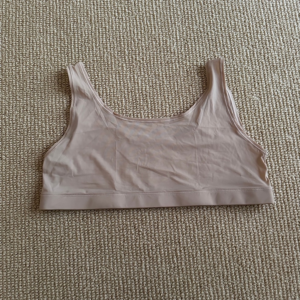 Skims Clay Jelly Sheer Scoop Neck Bralette, Size XL NWT